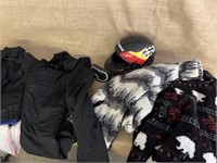 Polaris snowmachine helmet/ snow clothes med.