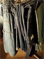25 assorted pairs of jean shorts and pants.