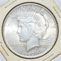 COIN - 1924 SILVER PEACE DOLLAR