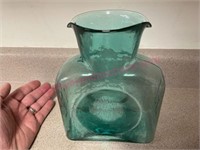 Vtg Blenko green water pitcher