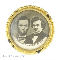 1858 Lincoln-Douglas Freeport Debate Pin - Repo?