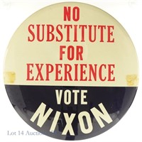 1964? 9" Richard Nixon Campaign Pin