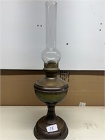 BRASS 1880 EAGLE OIL LAMP 20 1/2" TALL