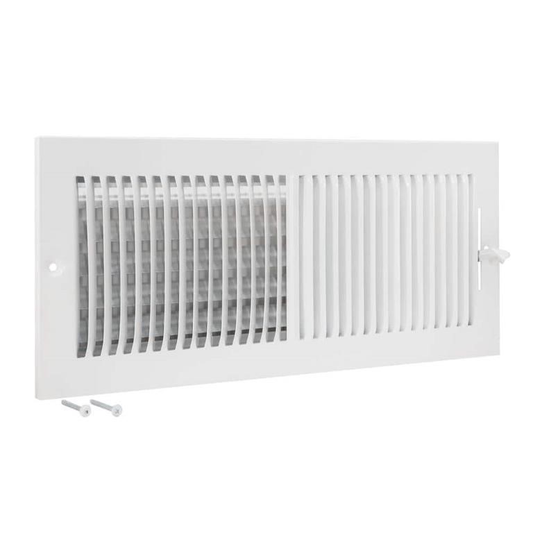 16x6 2-Way Steel Wall/Ceiling Register  White