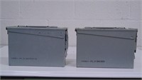 2 Metal Ammunition Boxes