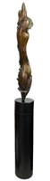 74" Asensio Bronze Sculpture of Woman w/Stand.