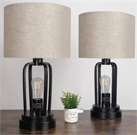 SURAIELEC Table Lamps with Night Light and USB