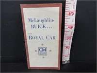 RARE McLAUGHLIN BUICK "THE ROYAL CAR" PAMPHLET
