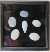 6 LOOSE WHITE & GREY TONE OPALS