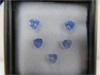 5 LOOSE TRILLION CUT TANZANITES