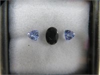 3 LOOSE SAPPHIRES & TANZANITES *SEE BELOW*