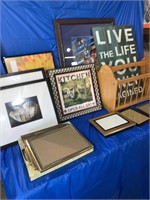 Picture frames,pictures, plaques, and magazine
