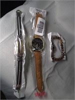 New Jewelry / Geneva Watch & 2 Bracelets