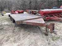 metal deck tri axle trailer w/ramps