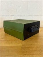 Retro Avocado Green and Black File Drawer