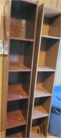 Two Wooden Storage Shelves