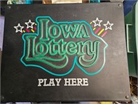 Iowa Lottery Advertising Sign