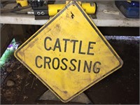 CATTLE CROSSING SIGN