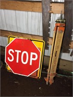 TRIPOD STAND, (3) SIGNS