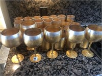 30 Gold Tone Glasses, Wine, Tumblers & More