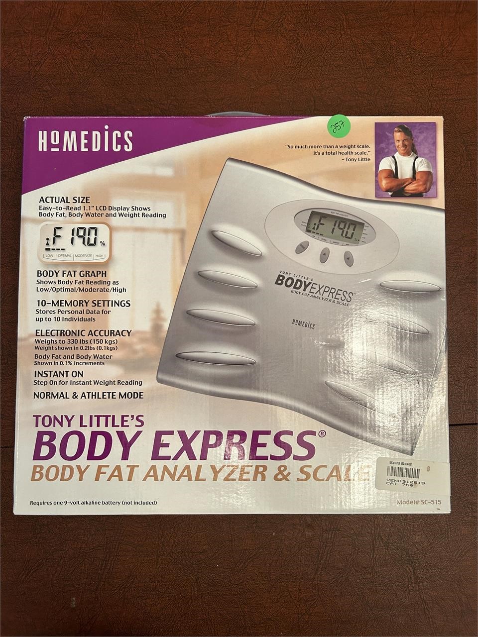 Homedics Tony Little's Body Express Body Fat Analy