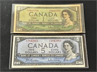 2 1954 Canadian Notes
