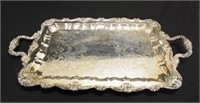 Large silver plated serving tray