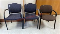 3 Arm Chairs. 2 match Office / Waiting Room