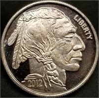 1 Troy Oz .999 Silver Round - Indian/Buffalo