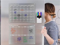 2pcs Magnetic Acrylic Calendar Set
