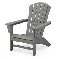 POLYWOOD Grey Plastic Patio Adirondack Chair
