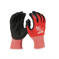 B1046  Milwaukee Red Nitrile Work Gloves, Large