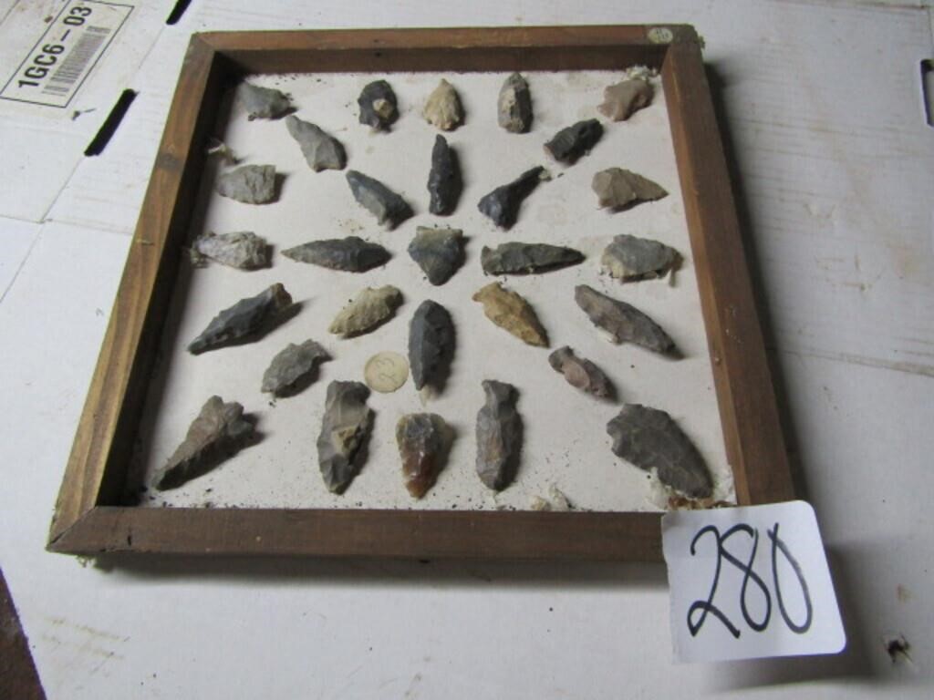 29 INDIANS ARTIFACTS SPEAR POINTS