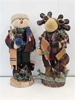 2 CHRISTMAS FLOOR ORNAMENTS  APPROX 33" TALL