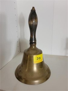 BRASS SCHOOL BELL ENGRAVED AS A PRIZE IN 1973