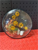 Glass decor with butterfly