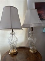 2 glass lamps