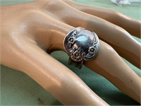 STERLING SILVER SPOON RING SIZE 8