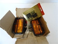 Orange Hazard Lamps with Mounts - Untested