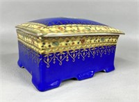 Vintage Porcelain Jewelry Snuff Box