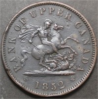 Canada PC-6B5 Bank of Upper Canada 1852 Penny Toke