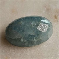 CERT 6.06 Ct Cabochon Aquamarine, Oval Shape, IGL&