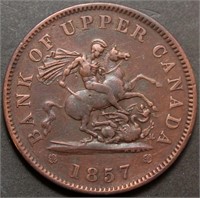 Canada PC-6D Upper Canada 1857 Penny Token Br719