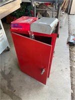 Red Metal Tool Cabinet, Airbrush Set, & Torch Kit