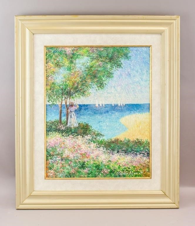 French Oil on Canvas Signed Claude Monet