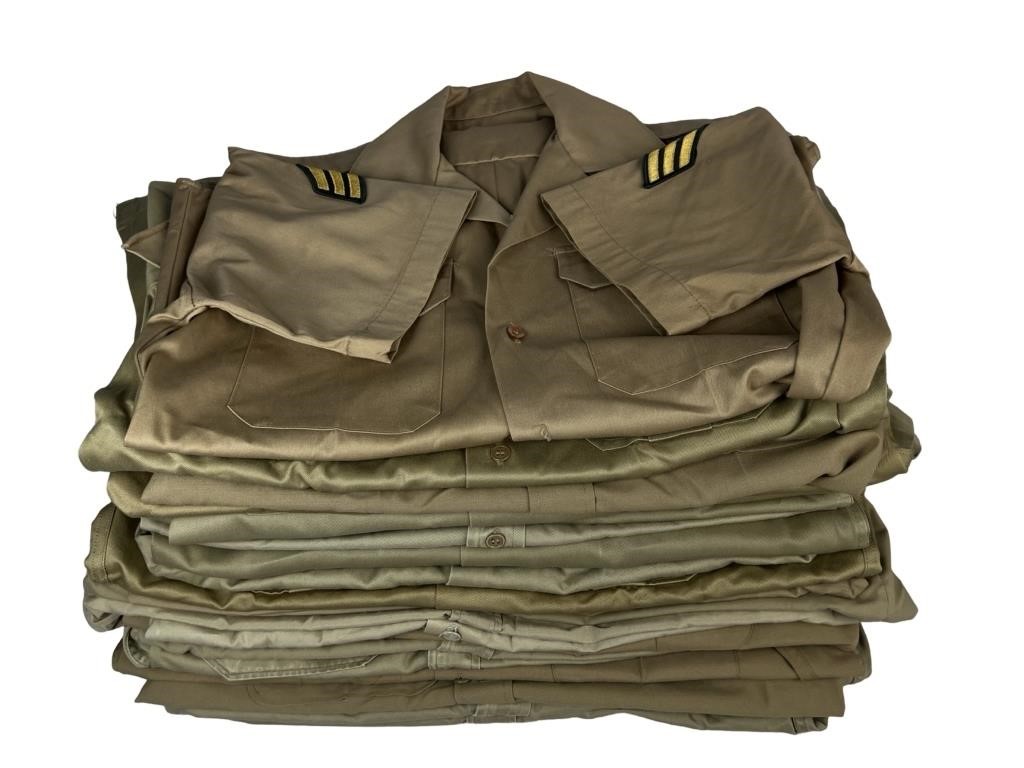 Lot of 21 Vintage US Military/ Army Uniform Shirts