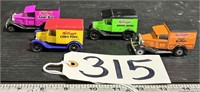 4 Matchbox Cereal Advertising Trucks