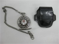 Harley-Davidson Pocket Watch w/ Leather Case