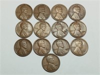 OF)  (13) better date wheat pennies