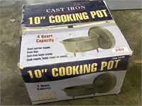 NIB 10" Cast Iron Cooking Pot